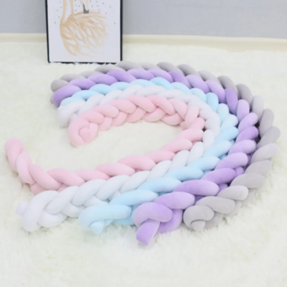 1.5m colorful Newborn Baby Crib Bumper Cushion Knotted Braided Plush Nursery Cradle baby bed Plush safe protection Accessories
1.5m colorful Newborn Baby Crib Bumper Cushion Knotted Braided Plush Nursery Cradle baby bed Plush safe protection Accessories