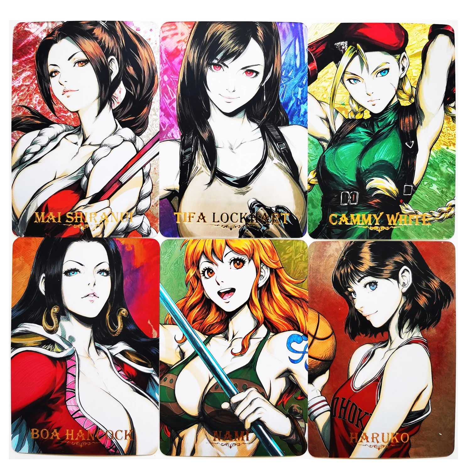 54pcs/set ACG Hand Painted Goddess Laser Carving Mai Shiranui Android 18 No.1 Hobby Collectibles Game Anime Collection Cards
54pcs/set ACG Hand Painted Goddess Laser Carving Mai Shiranui Android 18 No.1 Hobby Collectibles Game Anime Collection Cards