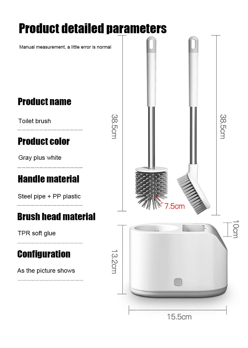 TPR Soft Hair wc accessories Set For Bathroom Silicone Toilet Brush Long Handle Cleaning Tool Househood Bathroom Accessories
TPR Soft Hair wc accessories Set For Bathroom Silicone Toilet Brush Long Handle Cleaning Tool Househood Bathroom Accessories