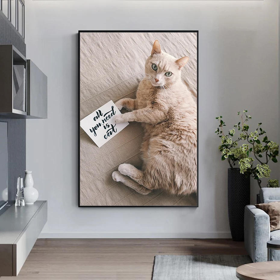 Funny Animals Canvas Painting Cats Lovers Bedroom Living Room Wall Art Poster and Prints Hanging HD Pictures Home Decor Artwork
Funny Animals Canvas Painting Cats Lovers Bedroom Living Room Wall Art Poster and Prints Hanging HD Pictures Home Decor Artwork