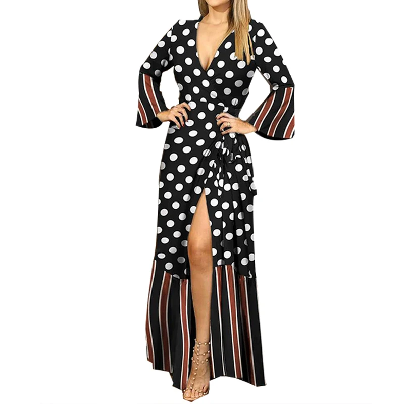 Long Sleeve Bandage Dress Fashion Women Elegant V Neck Side Slit Long Dress Slim Autumn Female Party Dress Vestidos
Long Sleeve Bandage Dress Fashion Women Elegant V Neck Side Slit Long Dress Slim Autumn Female Party Dress Vestidos