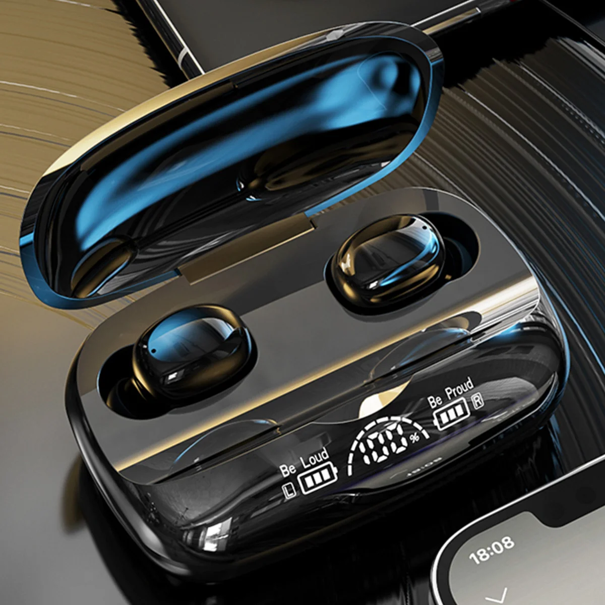 Bluetooth5.2 Wireless Earbud Noise Cancelling HiFi Stereo Earphone w/Mic Charging Case 60H Playtime 
Bluetooth5.2 Wireless Earbud Noise Cancelling HiFi Stereo Earphone w/Mic Charging Case 60H Playtime