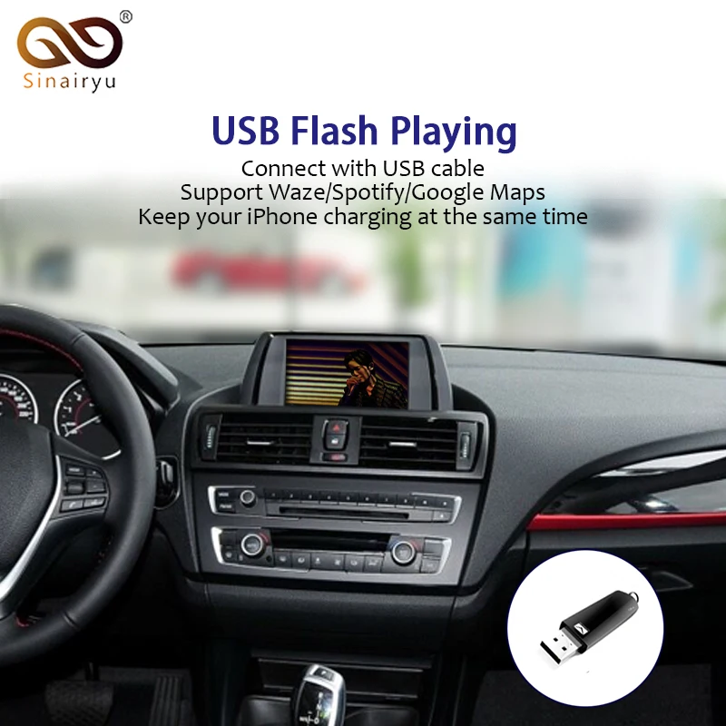 Sinairyu WIFI беспроводной Apple Carplay для BMW 2 серии F22 F23 NBT 2013-2017 Поддержка камеры Waze Spotify