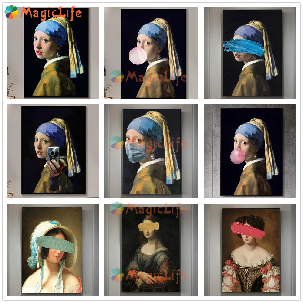 Vintage Woman Girl Pearl Famous Bubble Nordic Poster Wall Pictures For Living Room Wall Art Canvas Painting Picture Unframed
Vintage Woman Girl Pearl Famous Bubble Nordic Poster Wall Pictures For Living Room Wall Art Canvas Painting Picture Unframed