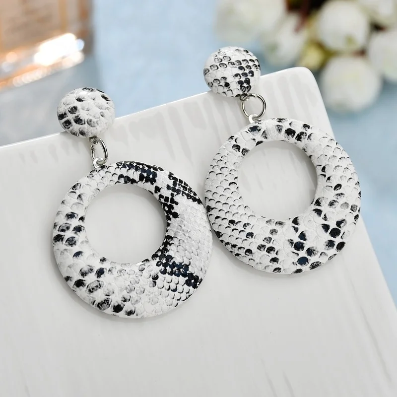 Women Jewelry Creative Round Snake Skin Pattern Print Dangle Earrings Birthday Gift
Women Jewelry Creative Round Snake Skin Pattern Print Dangle Earrings Birthday Gift