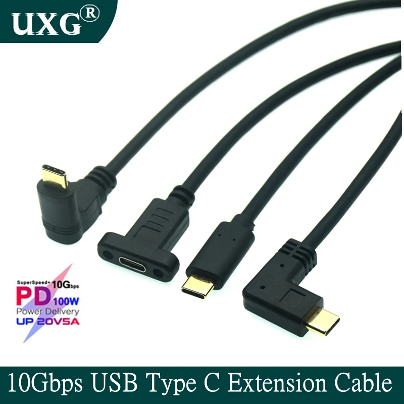 10Gbps Type C Extension USB 3.1 5A Data Video Cable USB-C Male to Female Extender Cord Connector with Screw Panel Mount Shielded
10Gbps Type C Extension USB 3.1 5A Data Video Cable USB-C Male to Female Extender Cord Connector with Screw Panel Mount Shielded