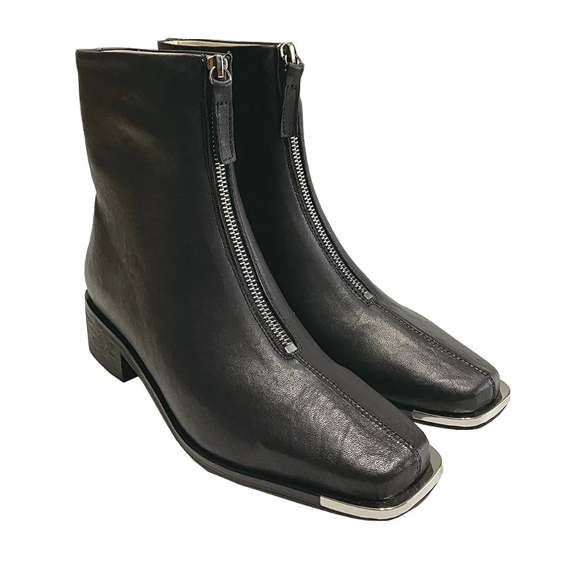 SKLFGXZY Unique design Genuine leather Ankle boots Women boots Square head Fashion boots New winter Women shoes
SKLFGXZY Unique design Genuine leather Ankle boots Women boots Square head Fashion boots New winter Women shoes