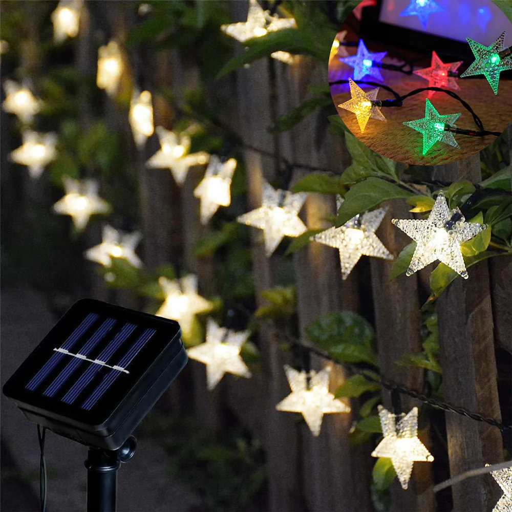 Solar Star String Lights LED String Fairy Lights 8 Modes Solar Powered Twinkle Fairy Lights Waterproof Christmas Decor
Solar Star String Lights LED String Fairy Lights 8 Modes Solar Powered Twinkle Fairy Lights Waterproof Christmas Decor