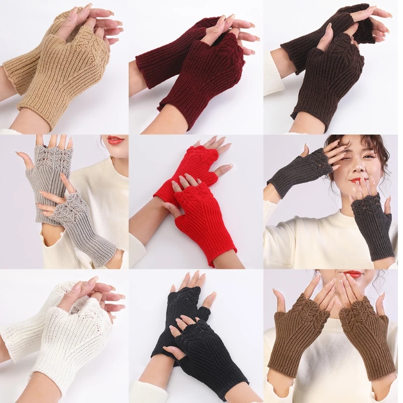 Women Student Autumn Hollow Out Knitted Fingerless Gloves Fish Scale Design Solid Color Half Finger Mittens Thumb Hole Arm
Women Student Autumn Hollow Out Knitted Fingerless Gloves Fish Scale Design Solid Color Half Finger Mittens Thumb Hole Arm