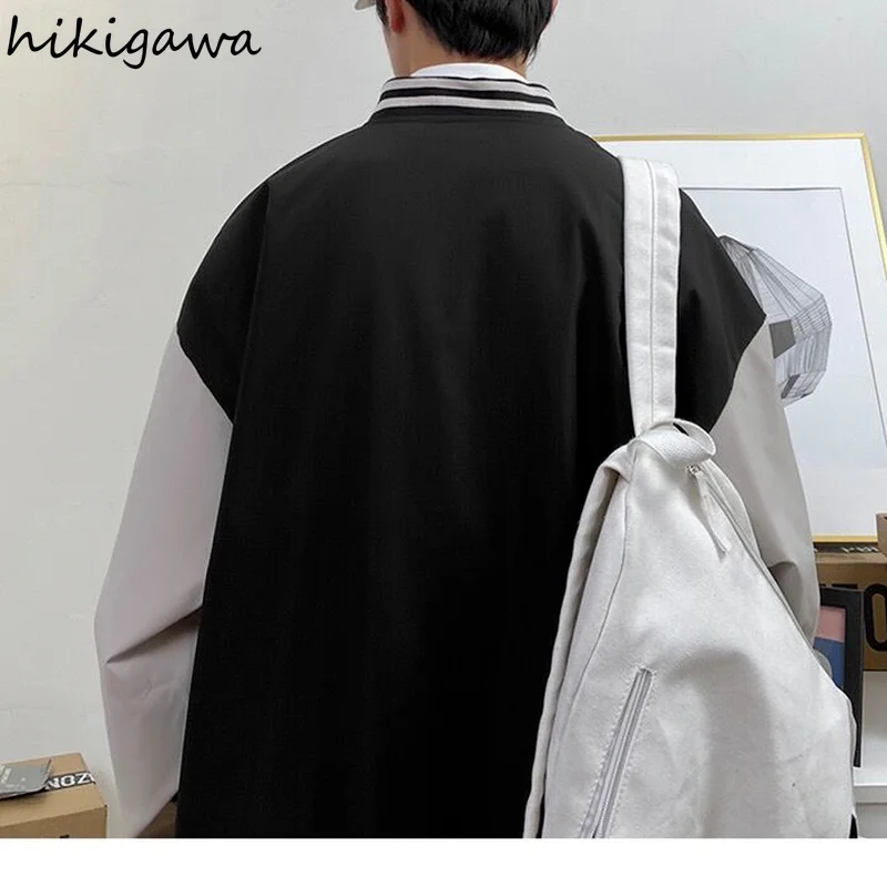 Hikigawa Baseball Uniform Jacket Women Fashion Autumn Winter Loose Contrast Color Patchwork Casual Tops Single Breasted Outwear
Hikigawa Baseball Uniform Jacket Women Fashion Autumn Winter Loose Contrast Color Patchwork Casual Tops Single Breasted Outwear