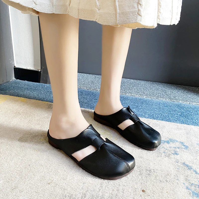 LLOGAI 2021 Retro Women's Shoes Summer Flat Slippers Leather Sandals Fashion Zapatillas Casa Mujer Sapatos Femininos Large Size
LLOGAI 2021 Retro Women's Shoes Summer Flat Slippers Leather Sandals Fashion Zapatillas Casa Mujer Sapatos Femininos Large Size