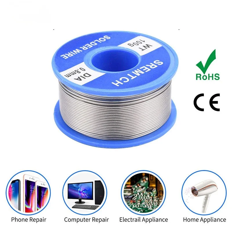 0,8 мм 100 г/50 г сварочные провода флюс 2.0% для пайки Оловянная проволока в рулоне неочищенный припой для паяльных инструментов сварочные аксес...
0,8 мм 100 г/50 г сварочные провода флюс 2.0% для пайки Оловянная проволока в рулоне неочищенный припой для паяльных инструментов сварочные аксес...