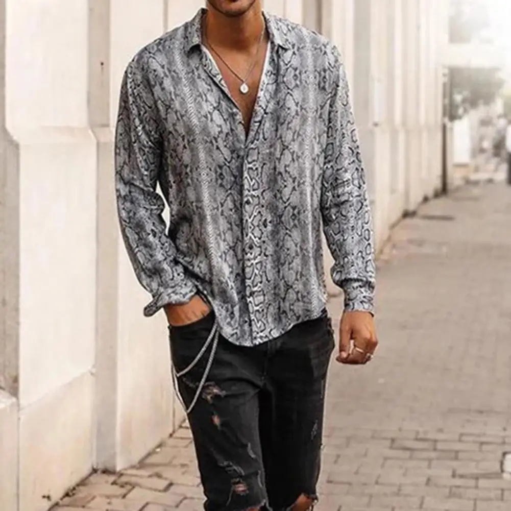 Men Shirt Long Sleeve lapel and snake print Breathable Polyester Snake Print Blouse for Men 2021 Summer футболка мужская
Men Shirt Long Sleeve lapel and snake print Breathable Polyester Snake Print Blouse for Men 2021 Summer футболка мужская