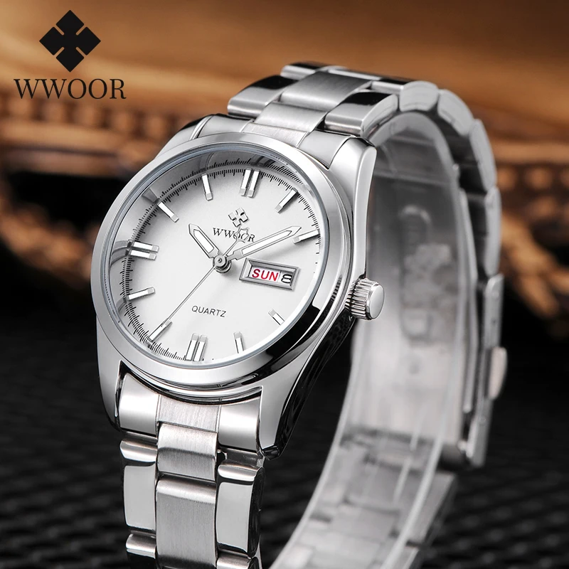 

WWOOR 2022 Brand New Fashion Ladies Luxury White Quartz Wrist Watches Women Famous Brand Waterproof Relojes Mujer Montre Femme