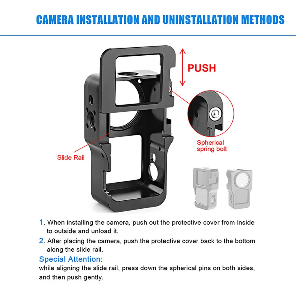 Camera Protective Shell Anti-Fall Cover Sports Camera Cooling Frame Accessories for DJI Action 2
Camera Protective Shell Anti-Fall Cover Sports Camera Cooling Frame Accessories for DJI Action 2
