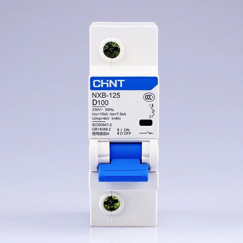 CHINT NXB-125 1P AC 230/400V type D air switch D63 80 100 125A current protector Home main switch disconnector
CHINT NXB-125 1P AC 230/400V type D air switch D63 80 100 125A current protector Home main switch disconnector