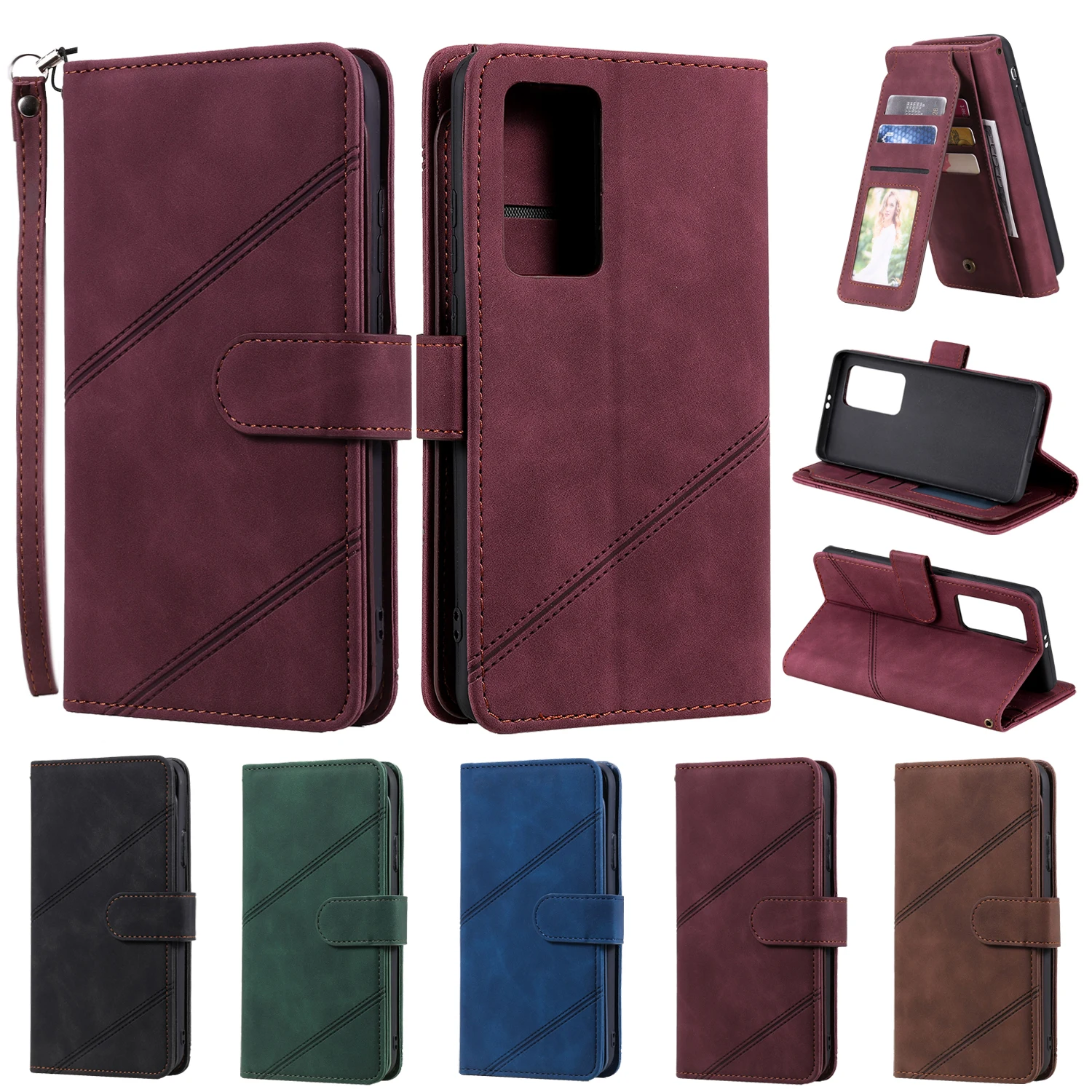 Flip Bracket Case for Huawei P40 Lite P Smart 2019 P30 Pro Fundas PU Leather Solid Color Wallet Card Slot Full Protection Cover
Flip Bracket Case for Huawei P40 Lite P Smart 2019 P30 Pro Fundas PU Leather Solid Color Wallet Card Slot Full Protection Cover