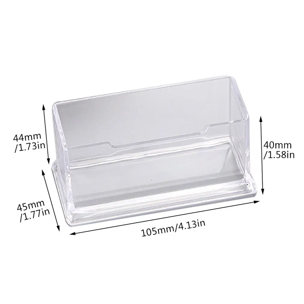 1 Pcs Clear Desk Bussiness Shelf Box Storage Display Stand Acrylic Plastic Transparent Desktop Business Card Holder 105*45*40mm
1 Pcs Clear Desk Bussiness Shelf Box Storage Display Stand Acrylic Plastic Transparent Desktop Business Card Holder 105*45*40mm