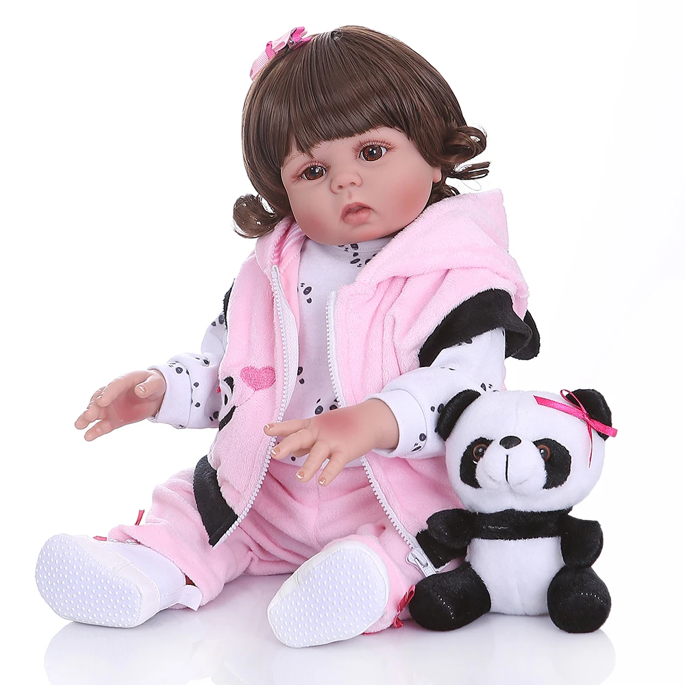48CM Boneca Reborn Baby Silicone Completa Full Reborn Baby Doll Toys Lifelike Child Birthday Xmas Gift bath toy
48CM Boneca Reborn Baby Silicone Completa Full Reborn Baby Doll Toys Lifelike Child Birthday Xmas Gift bath toy
