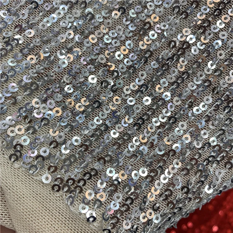 Hotsale 3MM Sequin Elastic Mesh Sequin Fabric Material