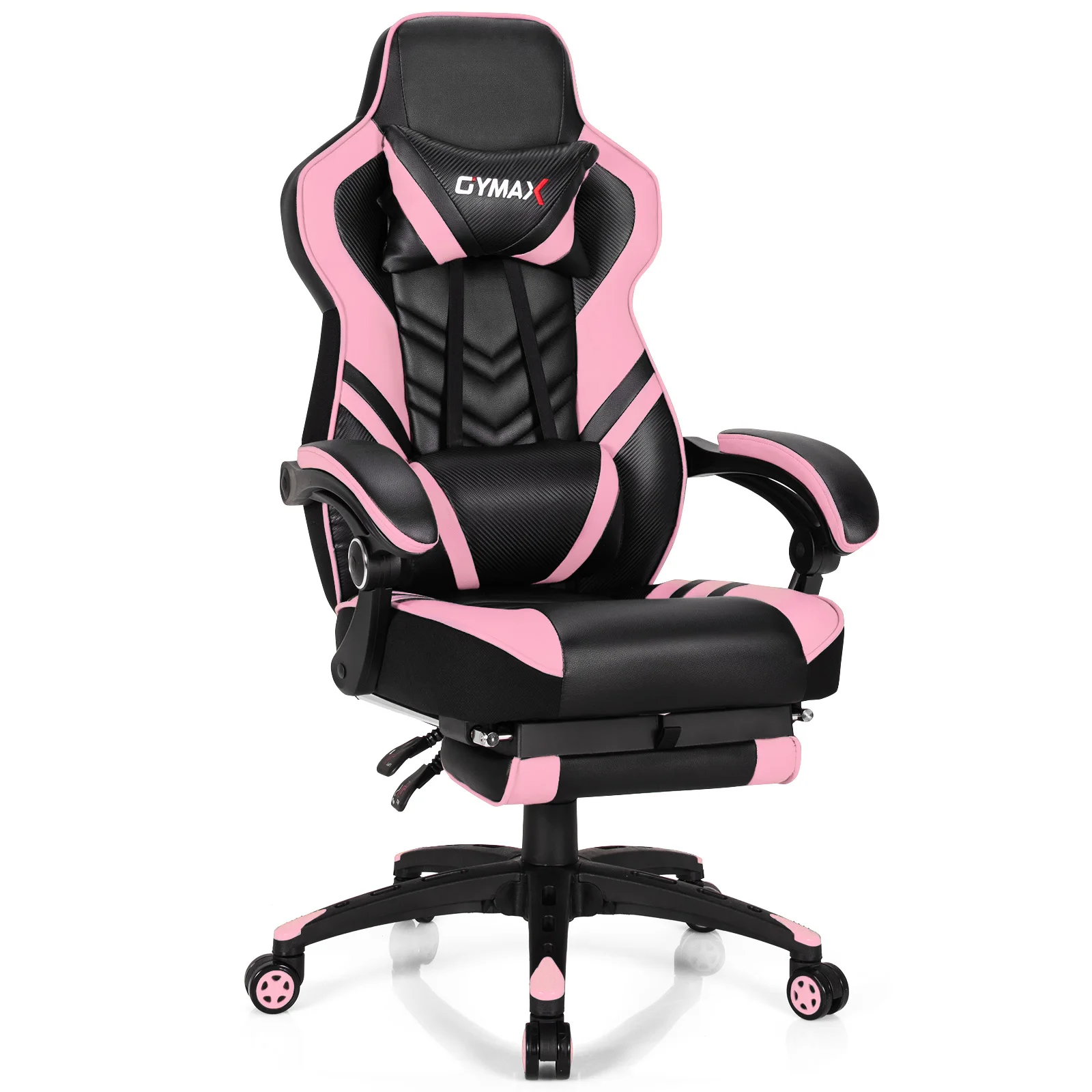 Gymax Gaming Chair Adjustable Swivel Office Computer Desk Chair w/Footrest Pink HW67570PK
Gymax Gaming Chair Adjustable Swivel Office Computer Desk Chair w/Footrest Pink HW67570PK