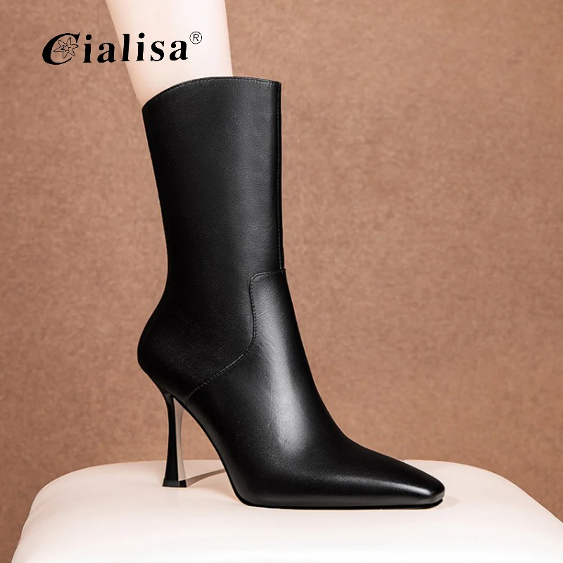 Kanseet Women Boots 2020 Popular Zipper White Pointed Toe Super High Heel Boot Genuine Leather Thin Heel Mid Calf Hot Shoes
Kanseet Women Boots 2020 Popular Zipper White Pointed Toe Super High Heel Boot Genuine Leather Thin Heel Mid Calf Hot Shoes