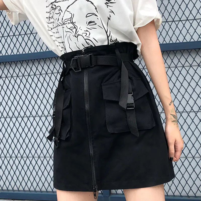 2020 Women's Black Skirts Pocket Skirt Sashes Ladies Short Casual Skirt Summer High Waist A Line Zipper One-Step Skirt with Belt 
2020 Women's Black Skirts Pocket Skirt Sashes Ladies Short Casual Skirt Summer High Waist A Line Zipper One-Step Skirt with Belt