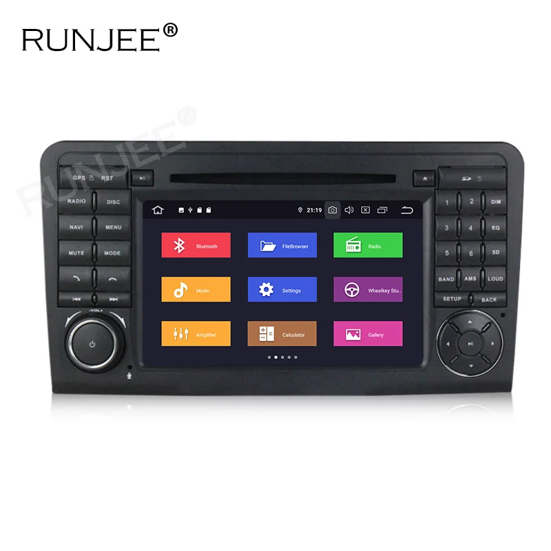 RUNJEE PX6 RK3399 ips DSP Автомобильный мультимедийный Авторадио для Mercedes Benz ML серии W164 GL SWC