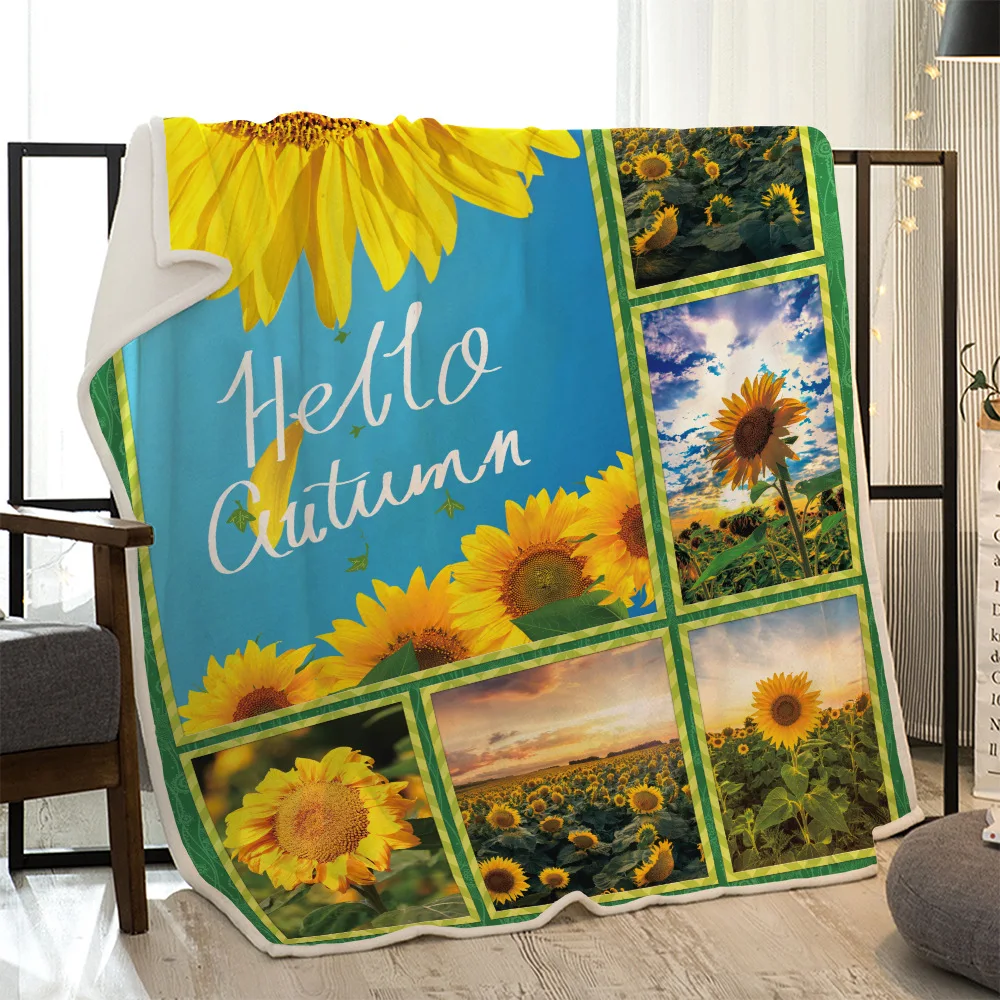 Throw Blanket Printed Sunflower Warm Weighted Blankets For Beds Double Layer Thickened Soft Comfortable Home TZ-0007
Throw Blanket Printed Sunflower Warm Weighted Blankets For Beds Double Layer Thickened Soft Comfortable Home TZ-0007