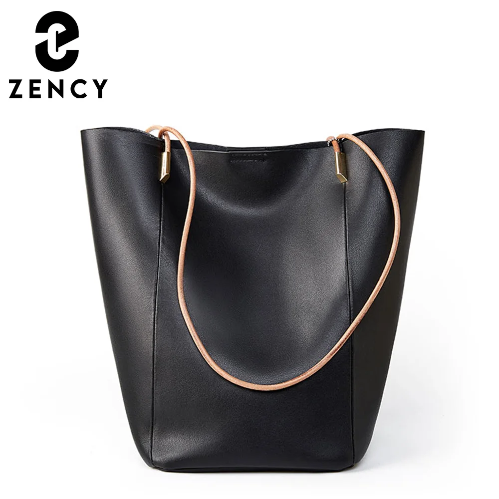 Zency Genuine Leather Shoulder Bags For women's Fashion Large Retro Bucket Underarm Bag Female Commute Casual Top-handle Handbag 
Zency Genuine Leather Shoulder Bags For women's Fashion Large Retro Bucket Underarm Bag Female Commute Casual Top-handle Handbag