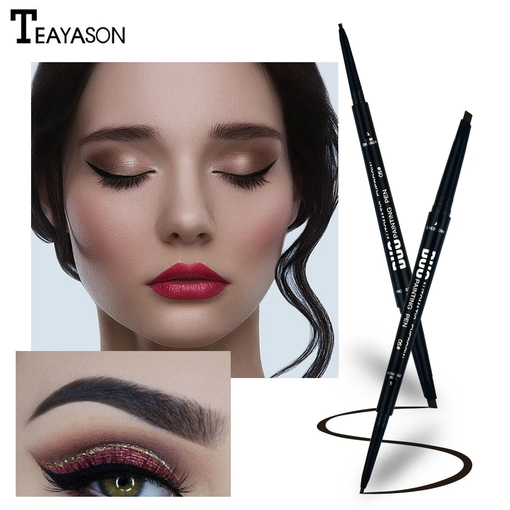 Cosmetics Eyebrow Pencil Pen Liner Double Ended Rotatable Makeup Set Paint Natural Fine Longlasting With Brush Waterproof TSLM1 
Cosmetics Eyebrow Pencil Pen Liner Double Ended Rotatable Makeup Set Paint Natural Fine Longlasting With Brush Waterproof TSLM1