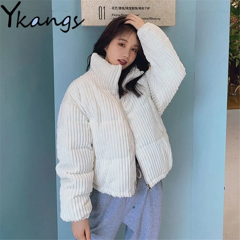 Куртка женская Вельветовая в Корейском стиле, элегантная свободная парка в стиле Харадзюку, простая утепленная верхняя одежда на молнии, бо... 
Куртка женская Вельветовая в Корейском стиле, элегантная свободная парка в стиле Харадзюку, простая утепленная верхняя одежда на молнии, бо...