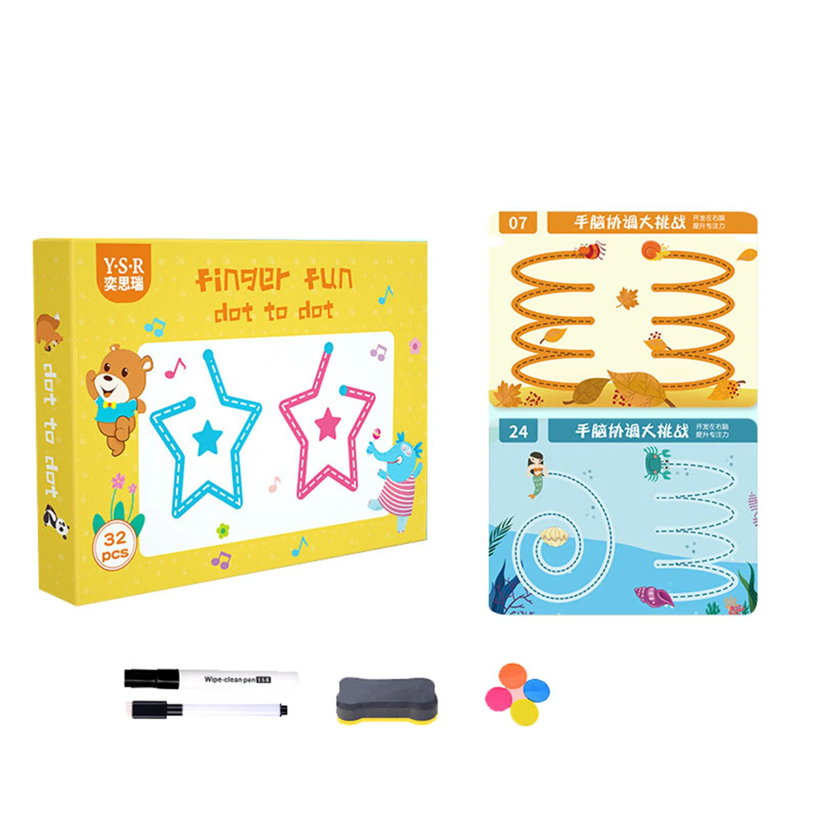 Magical Tracing Workbook for Kids Preschool Educational Toys with Erasable Pen Logical Thinking Training ASD88
Magical Tracing Workbook for Kids Preschool Educational Toys with Erasable Pen Logical Thinking Training ASD88