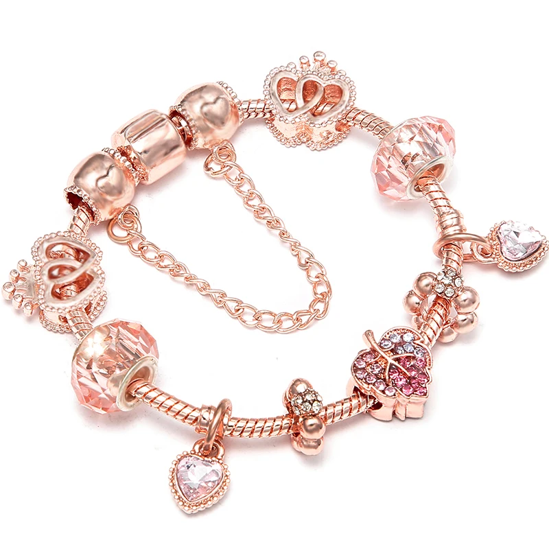 Yexcodes Rose Gold European Charm Bracelet with Crown Bead Fits Fine Bracelet Women's Jewellery Dropshipping Snake Chain Good
Yexcodes Rose Gold European Charm Bracelet with Crown Bead Fits Fine Bracelet Women's Jewellery Dropshipping Snake Chain Good