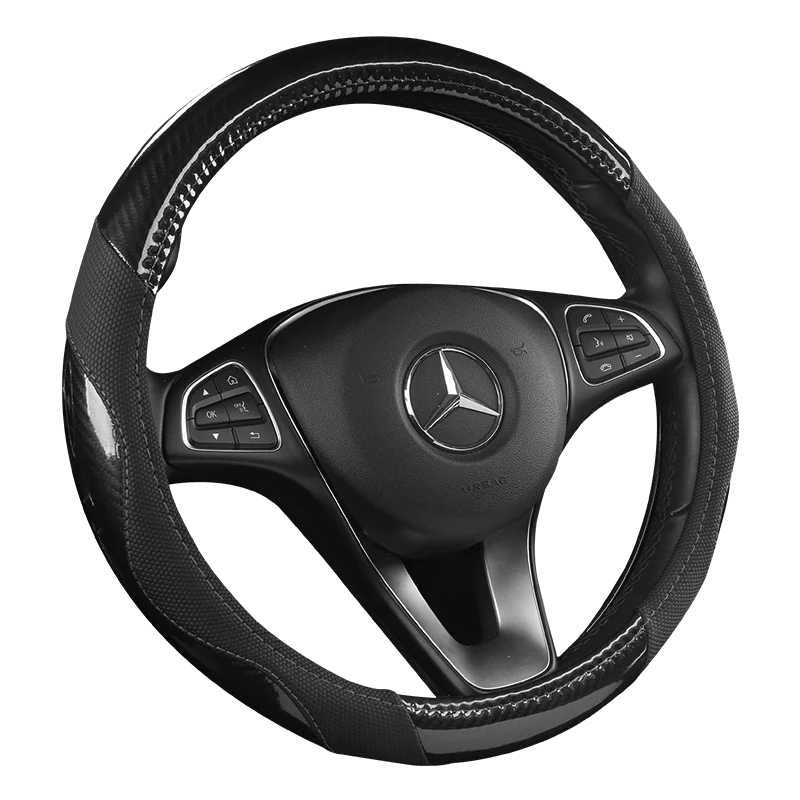 Anti Slip Car Carbon Fiber Steering Wheel Cover for Mercedes Ben AMG 38cm Models A C CLA E GLA GLC GLE S B CLS Class Accessories
Anti Slip Car Carbon Fiber Steering Wheel Cover for Mercedes Ben AMG 38cm Models A C CLA E GLA GLC GLE S B CLS Class Accessories