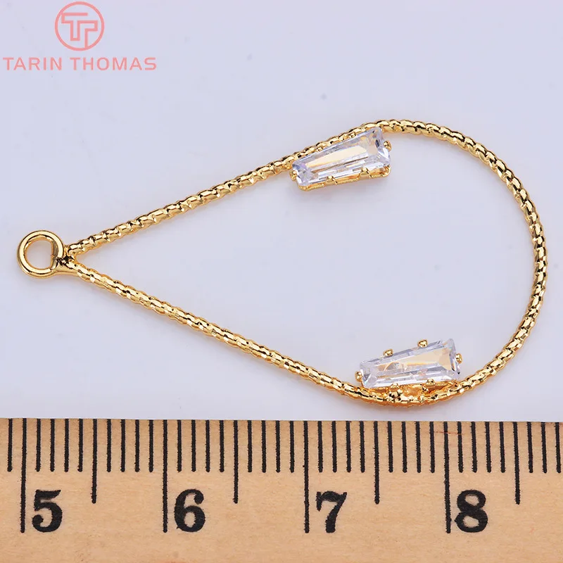 (259) 6PCS 22x38MM 24K Gold Color Plated Brass with Zircon Water Drop Charms Pendants High Quality DIY Jewelry Making Findings
(259) 6PCS 22x38MM 24K Gold Color Plated Brass with Zircon Water Drop Charms Pendants High Quality DIY Jewelry Making Findings