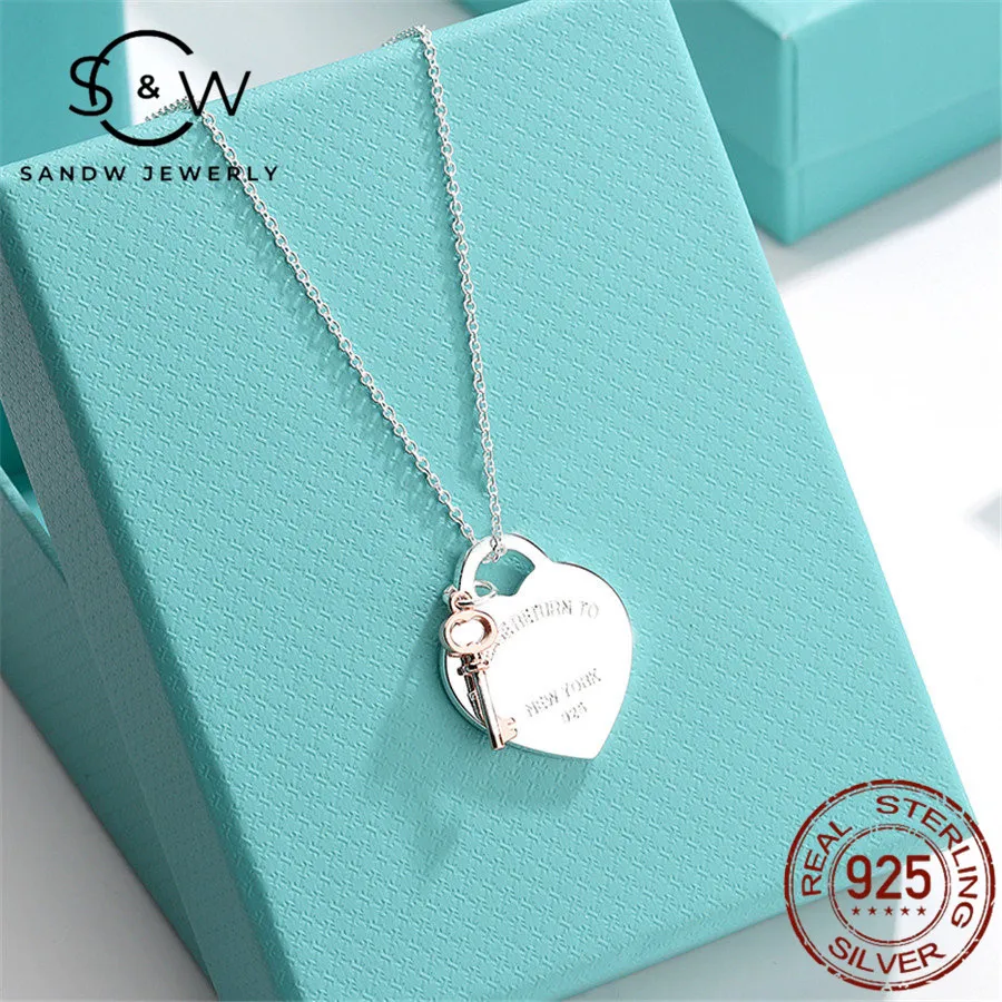 Heart Shape Key Necklace Pendant S925 Sterling Silver Necklaces Original Fashion Jewelry Gift Free Shipping
Heart Shape Key Necklace Pendant S925 Sterling Silver Necklaces Original Fashion Jewelry Gift Free Shipping