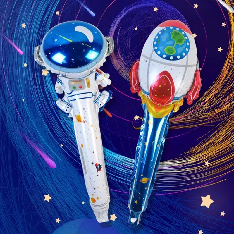 4pcs astronaut rocket inflatable stick aluminum film balloon birthday party science and technology museum venue baby show decor
4pcs astronaut rocket inflatable stick aluminum film balloon birthday party science and technology museum venue baby show decor