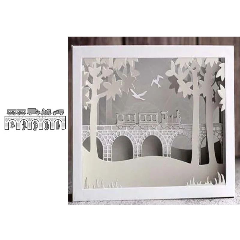 JC Bridge Pier Car Train Metal Cutting Dies DIY Scrapbooking Die Cut Card Make Shape Stencil Craft Mold Mould Model Decoration
JC Bridge Pier Car Train Metal Cutting Dies DIY Scrapbooking Die Cut Card Make Shape Stencil Craft Mold Mould Model Decoration