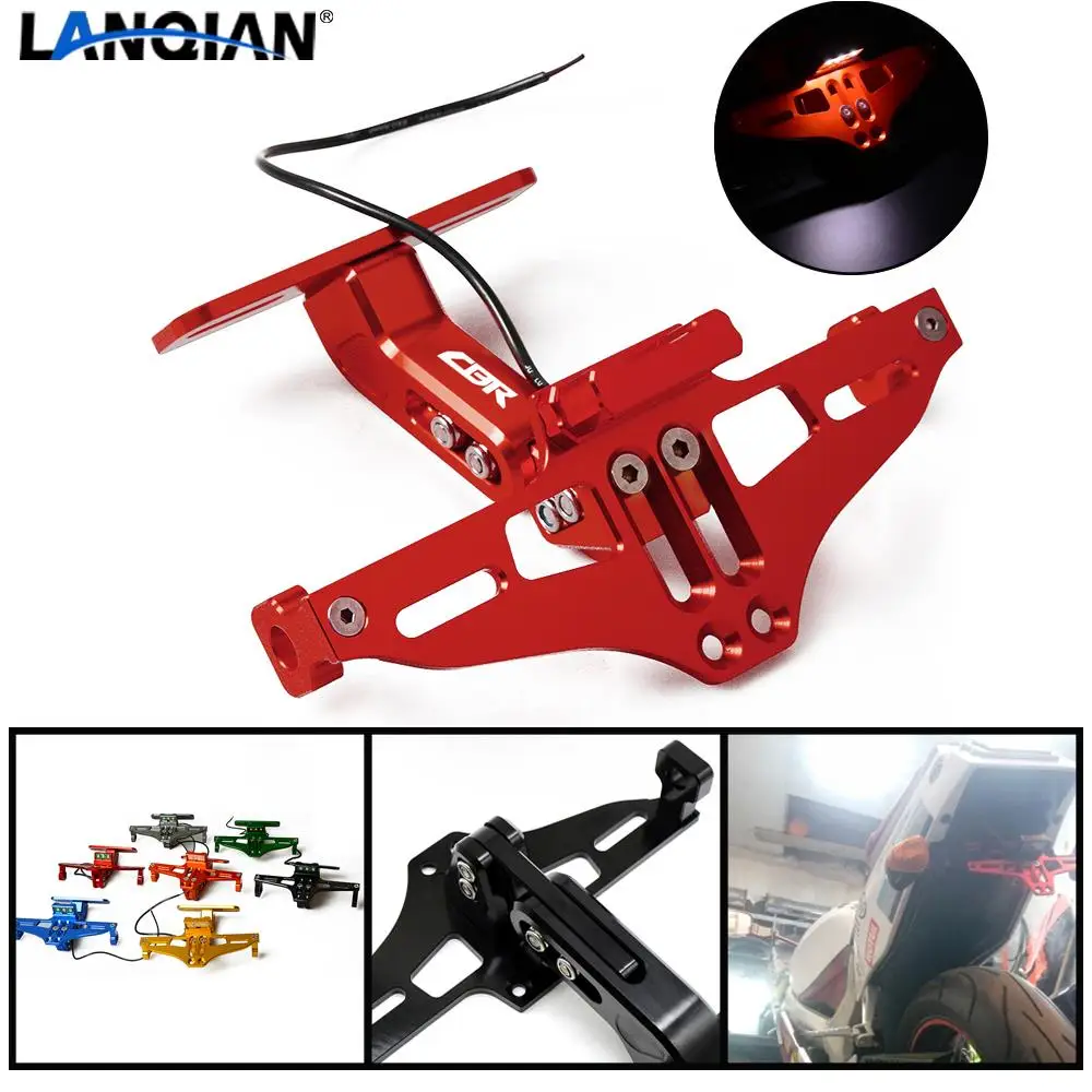 Motorcycle License Plate Bracket Taillight Fixed Holder For HONDA CBR 125 250 300 500 650R 600 900 929 954 1000 1100XX RR F R 
Motorcycle License Plate Bracket Taillight Fixed Holder For HONDA CBR 125 250 300 500 650R 600 900 929 954 1000 1100XX RR F R