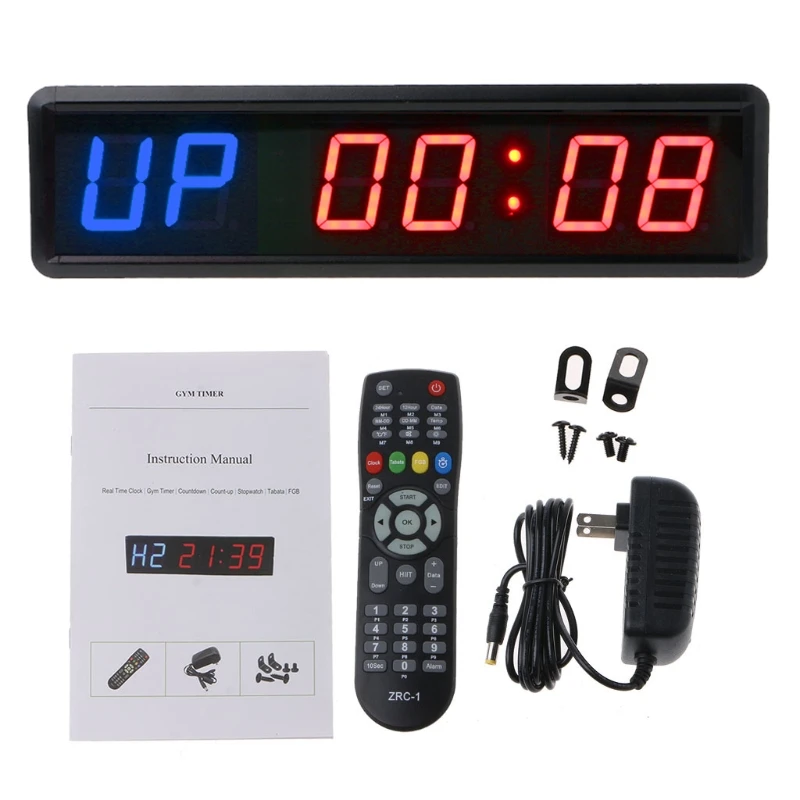 1.8 Inch 6-digit Gym Timer Stopwatch with Remote for Gym Fitness Training Ideal Interval Timer Clock Red and Blue
1.8 Inch 6-digit Gym Timer Stopwatch with Remote for Gym Fitness Training Ideal Interval Timer Clock Red and Blue