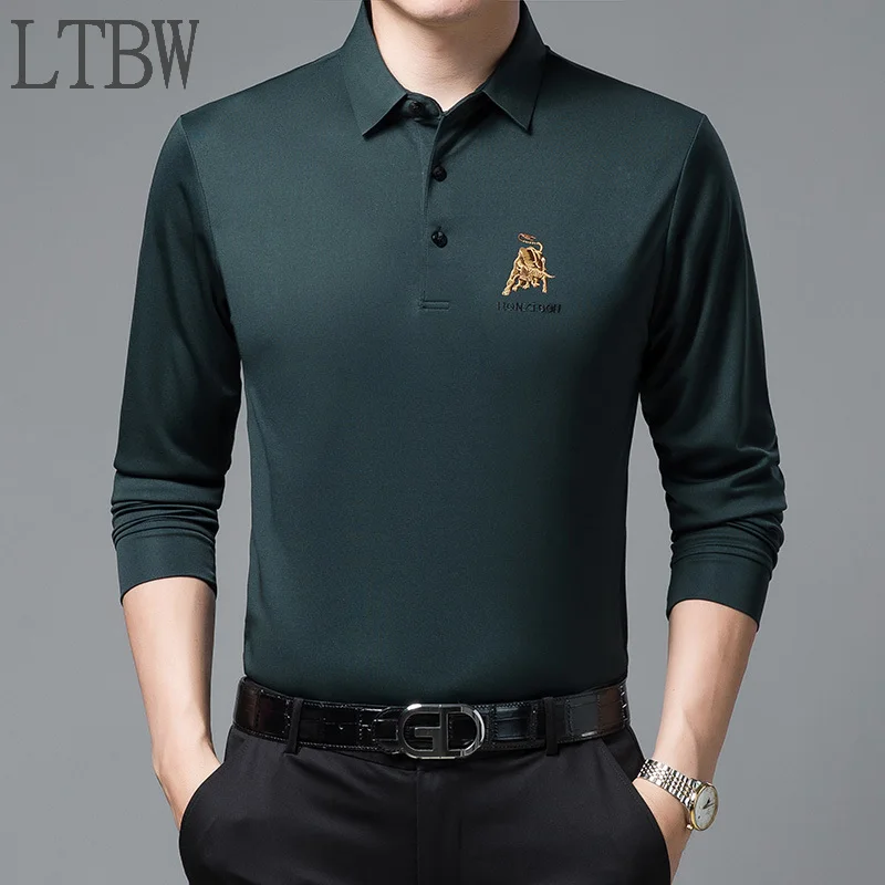 LTBW New Men Long-sleeved POLO Long-sleeved T-shirt Taurus Embroidery Trend Wild Casual Business Work Male Four Seasons
LTBW New Men Long-sleeved POLO Long-sleeved T-shirt Taurus Embroidery Trend Wild Casual Business Work Male Four Seasons