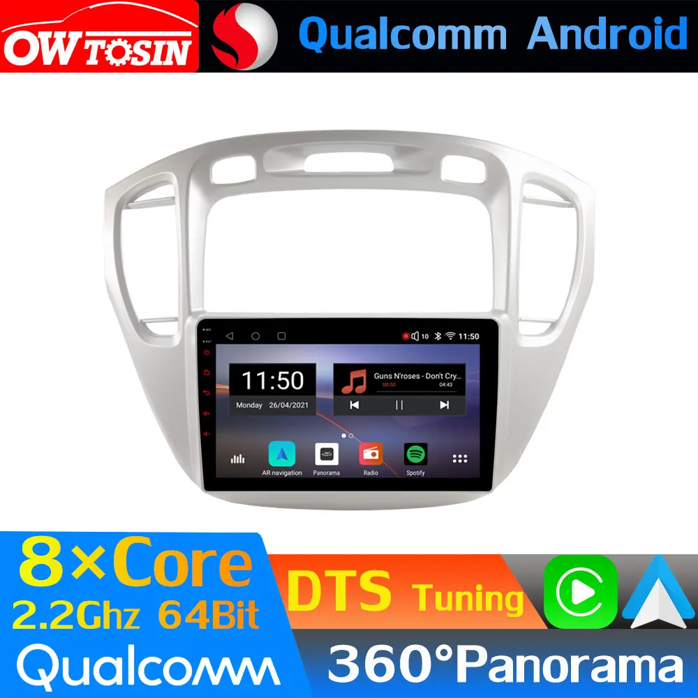 Восьмиядерный автомобильный мультимедийный плеер Qualcomm Android для Toyota Highlander 1 XU20 Kluger