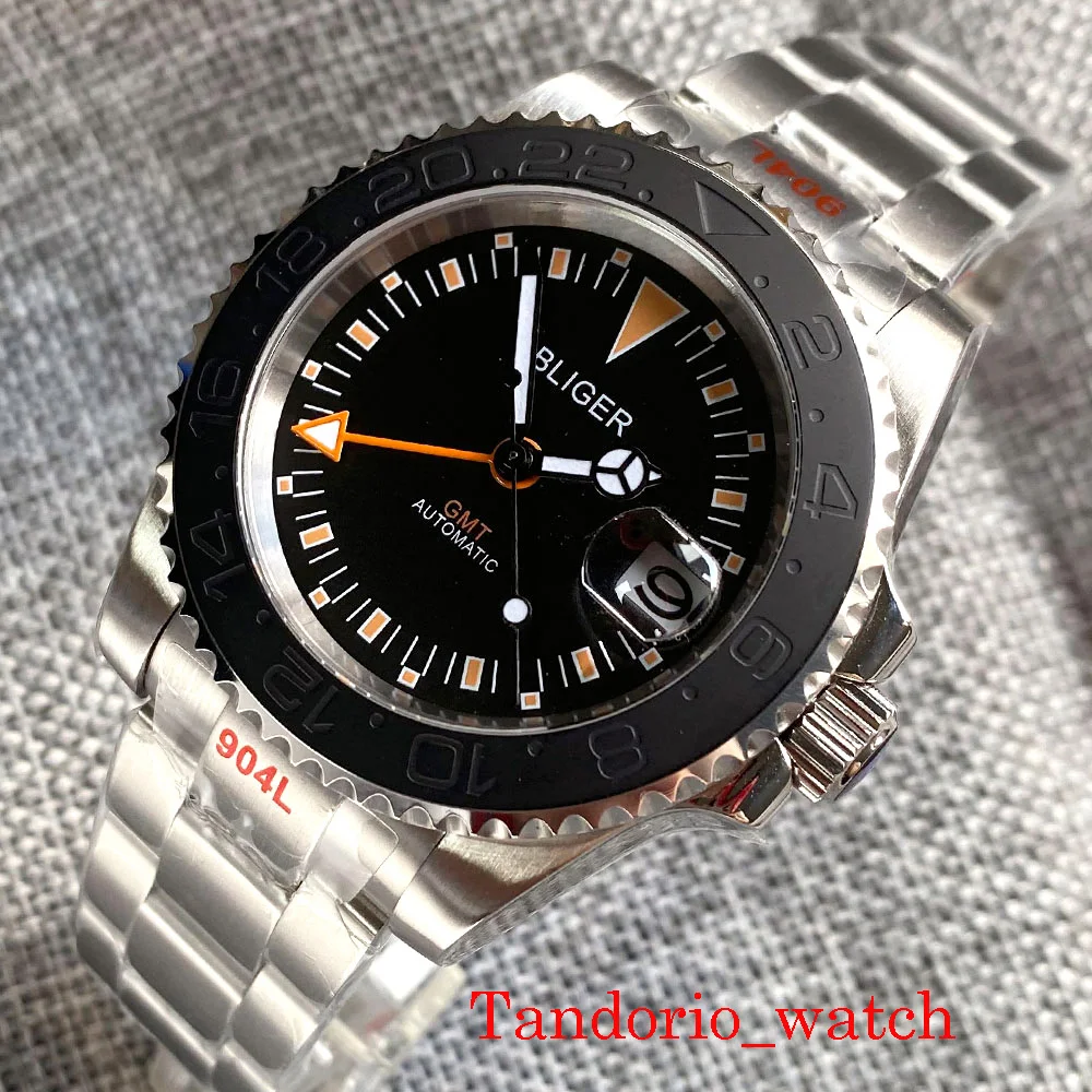 Бренд Bliger, черный и белый циферблат, 40 мм GMT Mingzhu 3804 автоматические мужские зеркальные светящиеся знаки, браслет-устрица
Бренд Bliger, черный и белый циферблат, 40 мм GMT Mingzhu 3804 автоматические мужские зеркальные светящиеся знаки, браслет-устрица
