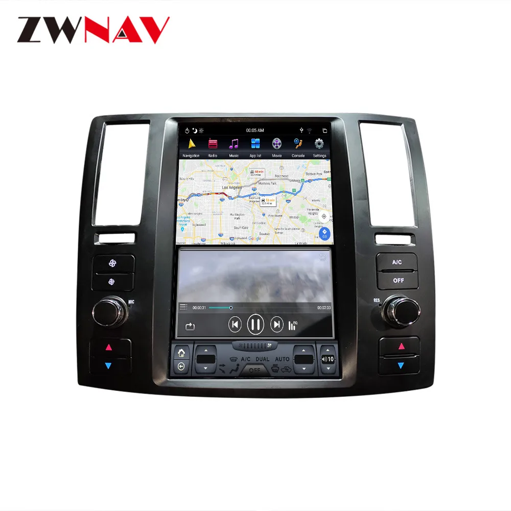 Vertical Tesla For Infiniti FX35 FX45 2004 2005 2006 - 2008 Android IPS Screen PX6 DSP Car DVD GPS Multimedia Player Radio Audio |