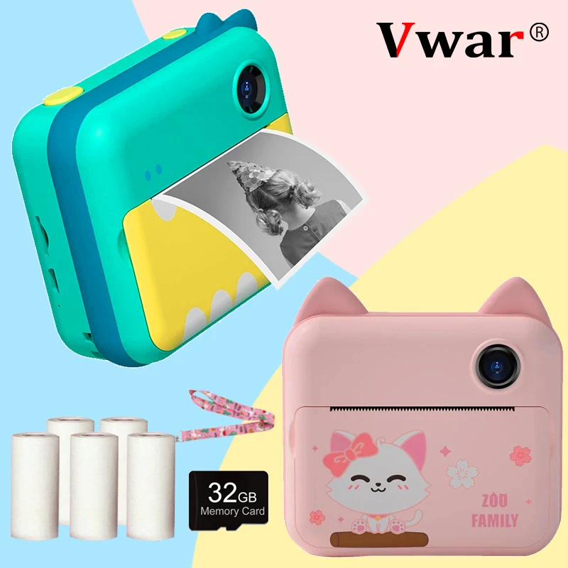 Vwar Kids Camera Instant Print Camera for Children 1080P HD Video Photo Camera Toys Child Camera Girl Boy's Birthday Gift
Vwar Kids Camera Instant Print Camera for Children 1080P HD Video Photo Camera Toys Child Camera Girl Boy's Birthday Gift