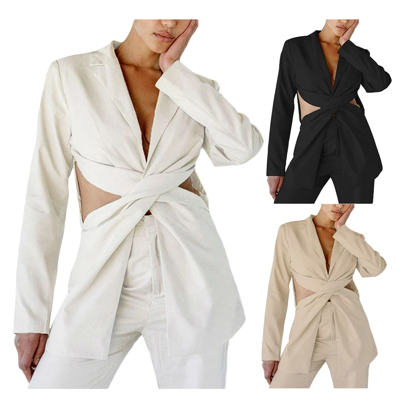 Kayotuas Women Blazer Office Ladies Casual Notched Lapel Lace-Up Hollow Out Work Business Female Suit Clothing
Kayotuas Women Blazer Office Ladies Casual Notched Lapel Lace-Up Hollow Out Work Business Female Suit Clothing
