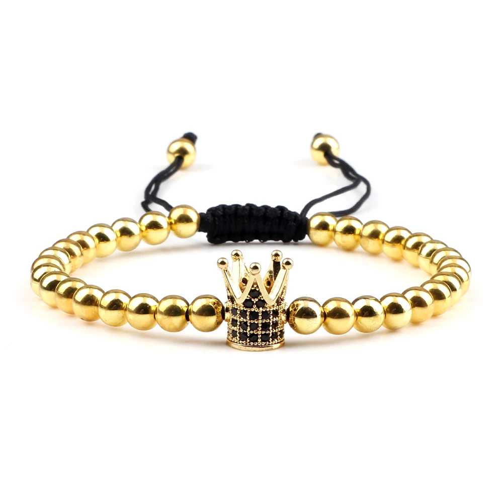 Handamde Pave CZ Crown Men Bracelet 5mm Copper Beads Tibetan Buddhist Bracelets for Women Gold Silver Color Bangles Yoga Jewelry
Handamde Pave CZ Crown Men Bracelet 5mm Copper Beads Tibetan Buddhist Bracelets for Women Gold Silver Color Bangles Yoga Jewelry