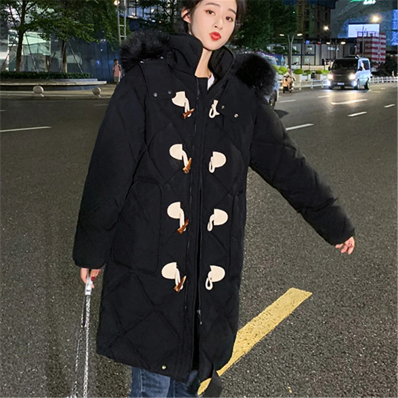 Mid-Length Cotton-Padded Jacket Women's 2020 Winter Fashion New Large Fur Collar Loose Hooded Thick Warm Coat Trendy 266
Mid-Length Cotton-Padded Jacket Women's 2020 Winter Fashion New Large Fur Collar Loose Hooded Thick Warm Coat Trendy 266