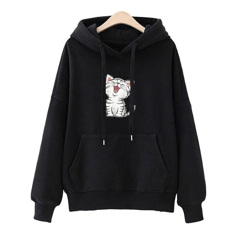 Sweet Cute Cat Print Hoodie Women Long Sleeve O-Neck Hoodies Sweatshirt Pullovers Oversized Harajuku Kawaii Japanese Streetwear
Sweet Cute Cat Print Hoodie Women Long Sleeve O-Neck Hoodies Sweatshirt Pullovers Oversized Harajuku Kawaii Japanese Streetwear